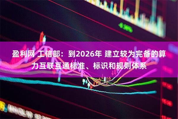 盈利网 工信部：到2026年 建立较为完备的算力互联互通标准、标识和规则体系