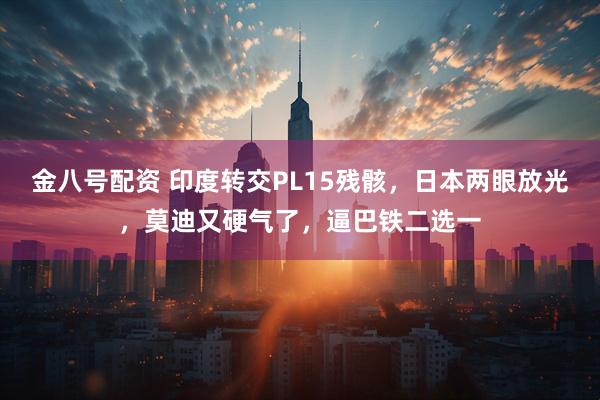 金八号配资 印度转交PL15残骸，日本两眼放光，莫迪又硬气了，逼巴铁二选一