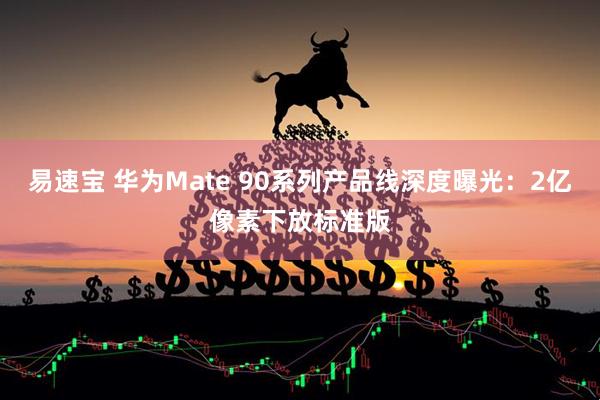 易速宝 华为Mate 90系列产品线深度曝光：2亿像素下放标准版